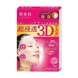 Mặt nạ chống lão hóa Kracie HADABISEI 3D FACIAL MASK AGING CARE 4 SHEETS